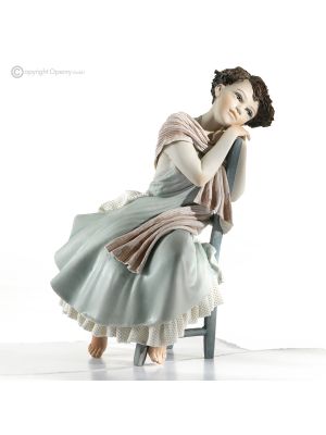 RECUERDOS DE INVIERNO - Figura de porcelana Capodimonte calidad italiana.