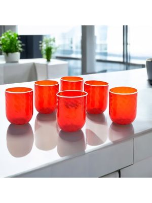 VASOS ROMBUS Juego de 6 vasos en auténtico cristal de Murano soplado hecho a mano con los colores tradicionales de Venecia