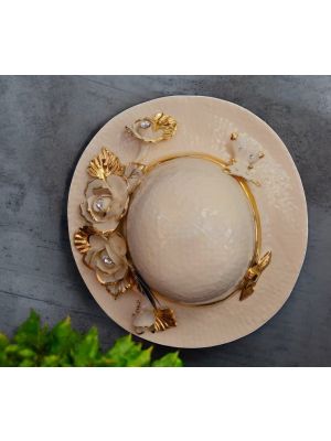 SOMBRERO Decoración artística colgante de cerámica estilo barroco con detalle en oro de 24k Made in Italy