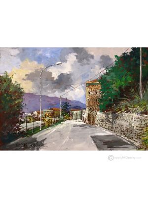 VISTAZO DE IRPINO Pintura acrílica moderna sobre lienzo Made in Italy