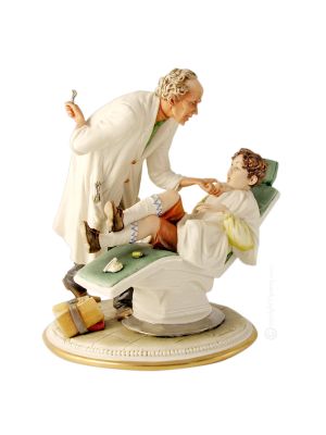 Estatua DENTISTA Estatua Capodimonte Figura de porcelana hecha a mano Made in Italy