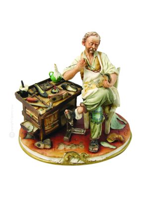 Estatua ZAPATERO Estatua Capodimonte Porcelana Hecha a mano Made in Italy