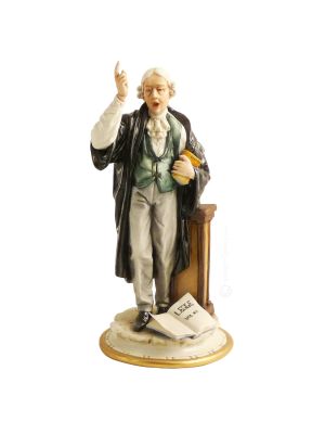 Estatua de ABOGADO Estatua Capodimonte Figura de porcelana hecha a mano Made in Italy