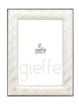 Marco de fotos plateado hecho a mano AOSTA Hecho en Italia