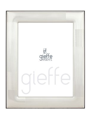 Marco de fotos plateado - Arte decorativo - Textura de peine refinada