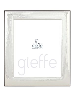 Marco de fotos plateado - Decoración de mesa - Patrón martillado brillante