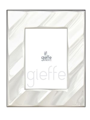 Marco de fotos plateado hecho a mano ASTI Made in Italy