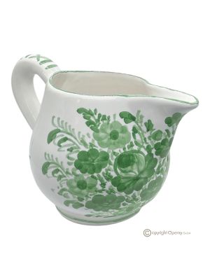 BROCCA, Jarra decantadora, auténtica cerámica Castelli, hecha y pintada a mano.