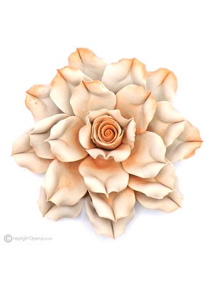 ROSA – Flor colgante en porcelana de Capodimonte, hecha a mano, de alta calidad.