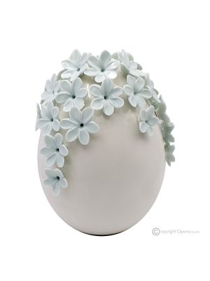 TIFFANY EGG – Centro de mesa decoración, fina cerámica de Capodimonte