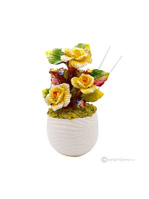 ROSE – Difusor de fragancias, fragancia de ambiente, cerámica de Capodimonte, hecho a mano