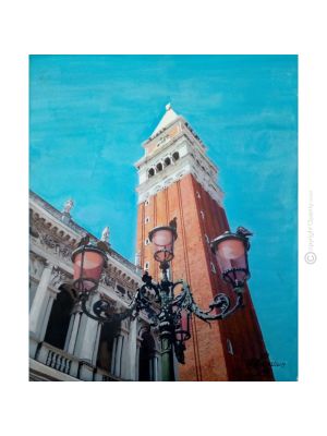 S. MARCO Pintura sobre lienzo de Massimo Scarpa con técnica encáustica