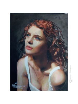 MISTERIO Pintura sobre lienzo de Massimo Scarpa con técnica encáustica