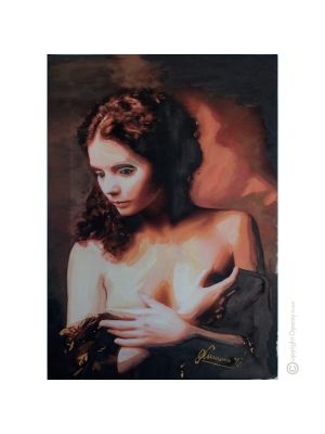 VERGÜENZA Pintura sobre lienzo de Massimo Scarpa con técnica encáustica