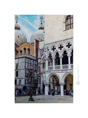 PALACIO DUCAL Pintura sobre lienzo de Massimo Scarpa con técnica encáustica