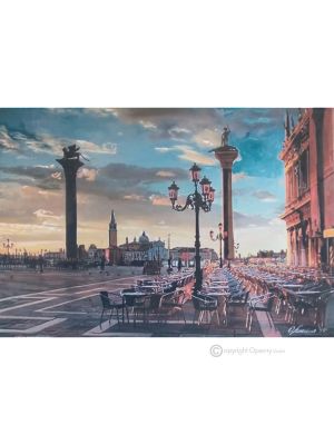 TODARO Y EL LEÓN Pintura sobre lienzo de Massimo Scarpa con técnica encáustica