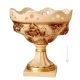 CUP Decoración artística de centro de mesa de cerámica estilo barroco, color oro 24k 