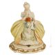 DAMA CON PALOMA Estatua figura de porcelana Capodimonte hecha a mano en Italia