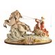 EL CARRO DE AURORA Estatuilla de figura de porcelana Capodimonte hecha a mano en Italia