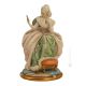 DAMA CON ESPEJO Estatua figura de porcelana Capodimonte hecha a mano en Italia