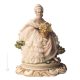 DAMA CON FLORES Estatuilla de figura de porcelana Capodimonte hecha a mano en Italia
