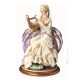 DAMA CON LIRA Estatuilla de figura de porcelana Capodimonte hecha a mano en Italia