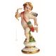 CHERUB CON LAZO Estatuilla de figura de porcelana de Capodimonte hecha a mano en Italia