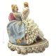 MADRE CON NIÑO Estatuilla de figura de porcelana Capodimonte hecha a mano en Italia