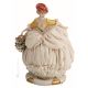 DAMA CON ENCAJE Estatuilla de figura de porcelana Capodimonte hecha a mano en Italia