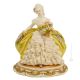 DAMA CON FLORES Estatuilla de figura de porcelana Capodimonte hecha a mano en Italia