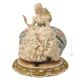 DAMA CON ESPEJO Estatuilla de figura de porcelana Capodimonte hecha a mano en Italia