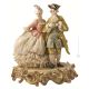 DAMA CON GALLANTE Estatuilla de porcelana Capodimonte hecha a mano en Italia