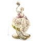 MUJER CON FLORES Estatuilla de figura de porcelana Capodimonte hecha a mano en Italia