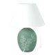 ORCHIDEA Lámpara de mesa pantalla artística cerámica piamontesa hecha a mano y decorada auténticamente Made in Italy verde