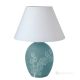 ORCHIDEA Lámpara de mesa pantalla artística cerámica piamontesa hecha a mano y decorada auténticamente Made in Italy azul