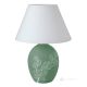 ORCHIDEA Lámpara de mesa pantalla artística cerámica piamontesa hecha a mano y decorada auténticamente Made in Italy verde