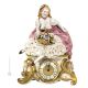 Reloj de mesa NIÑA de porcelana Capodimonte, artesanía Made in Italy