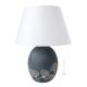 GIMGKO Lámpara de mesa pantalla artística de cerámica piamontesa hecha y decorada a mano, auténtico Made in Italy gris