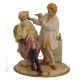 PELUQUERÍA Figura de porcelana Capodimonte hecha a mano Made in Italy