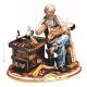 PINOCHO Y GEPPETTO Figura de porcelana Capodimonte hecha a mano Made in Italy