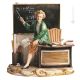 EL PROFESOR Figura de porcelana Capodimonte hecha a mano Made in Italy
