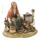 ASADOR DE CASTAÑAS Figura de porcelana Capodimonte hecha a mano Made in Italy
