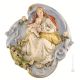 MADONNA CON PALOMAS Cuadro en bajorrelieve en porcelana de Capodimonte hecho a mano Made in Italy