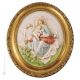 MADONNA CON PALOMAS Cuadro en bajorrelieve en porcelana de Capodimonte hecho a mano Made in Italy