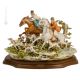 LA CAZA Figura de porcelana Capodimonte hecha a mano Made in Italy
