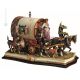 LA CARAVANA ROMANA Figura de porcelana Capodimonte hecha a mano Made in Italy