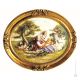 ESCENA PASTORAL Pintura en bajorrelieve de porcelana Capodimonte hecha a mano Made in Italy