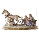 EN LA NIEVE Figura de porcelana Capodimonte hecha a mano Made in Italy