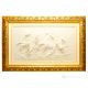 CABALLOS CORRIENDO Cuadro en bajorrelieve Porcelana de Capodimonte Hecho en Italia
