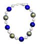 PARIS Collar Collier Auténtico cristal de Murano Hoja de oro Platino de 24 quilates